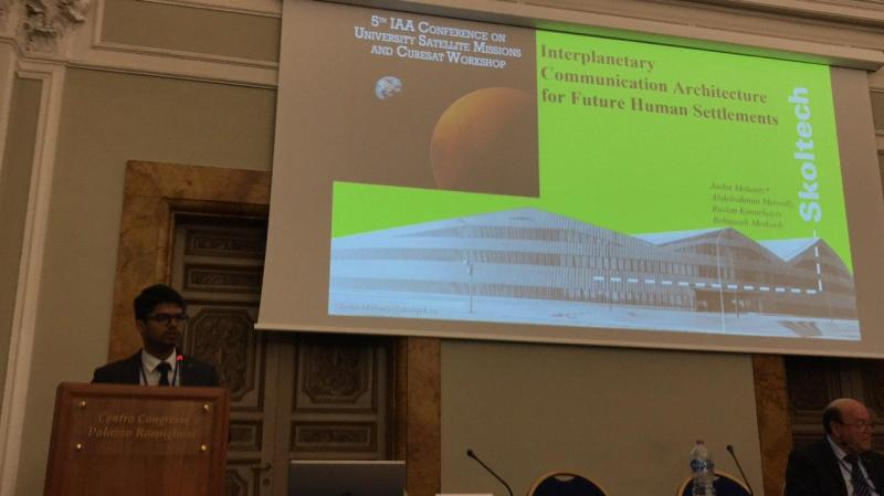 Joshit Mohanty presenting at 5th IAA Conference Rome