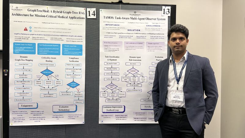 Joshit Mohanty at research poster session